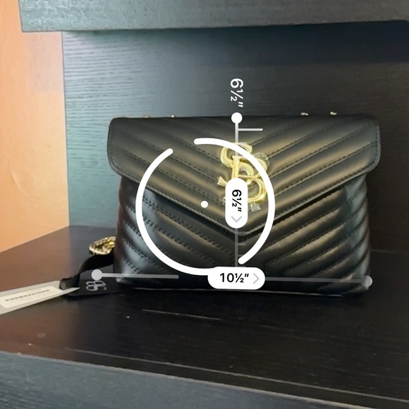 SARA BURGLAR genuine black leather shoulder bag Kate Trapunto BORSA DONNA NWT - Picture 10 of 12